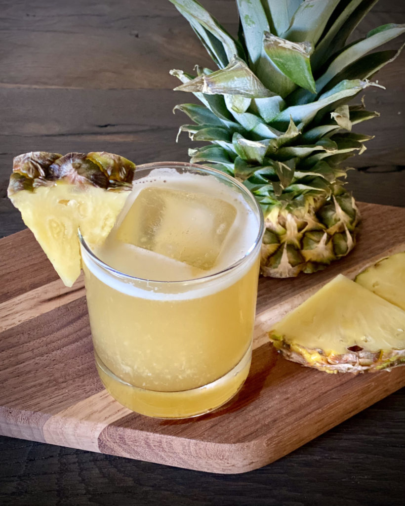 bay fizz cocktail with pineapple